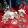 22Pcs 11 Style Christmas Theme Natural Wood Big Pendants WOOD-CA0001-51-4