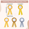 6Pcs 3 Styles Award Ribbon Shape Iron Badge Pins JEWB-CP0001-65-2