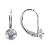 Rhodium Plated 925 Sterling Silver Leverback Earring Findings X-STER-I017-084I-P-2