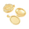 Religion Brass Locket Pendants KK-D232-19G-01-2