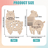 1 Set Sheep Shape Wooden Knitting Needle Gauge & Yarn Wrap Guide Board DIY-BC0006-95-2