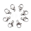 Polished 304 Stainless Steel Lobster Claw Clasps X-STAS-R072-08A-5