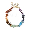 7 Chakra Gemstone Chip Beaded Bracelets BJEW-JB14189-3