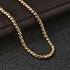 304 Stainless Steel Rope Chain Necklaces for Women NJEW-Q026-02G-3