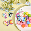 17 Style Food Grade Eco-Friendly Silicone Beads SIL-CA0001-63-5