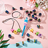 50Pcs 5 Styles UV Plating Opaque Acrylic Beads PACR-TA0001-31E-8