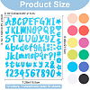 12 Sheets 12 Colors PVC Self-adhesive Label Stickers DIY-CP0008-51-2