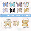 32Pcs 8 Colors Brass with Glass Charms KK-SC0003-58-2