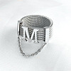 304 Stainless Steel Wide Band Finger Rings WG20EAC-02-1