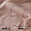 Vintage Style 304 Stainless Steel Heart Link Chain Necklaces for Women AI1121-2-1