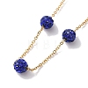 Polymer Clay Rhinestone Beads Necklace BJEW-B078-05G-4