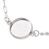 304 Stainless Steel Paperclip Chain Satellite Chain Bracelet Making BJEW-JB13073-02-3