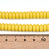 Opaque Spray Painted Glass Beads GLAA-ZX008-8mm-18K-4
