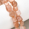 Natural Peach Moonstone Beads Strands G-P601-A19-02-1