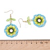 3 Pairs 3 Colors Glass Seed Beaded & 304 Stainless Steel Dangle Earrings EJEW-MZ00719-5