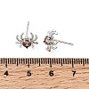 Spider Brass Micro Pave Cubic Zirconia Stud Earrings EJEW-L306-04P-02-5