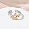 304 Stainless Steel Cuff Open Rings RJEW-Z121-02GP-06-2