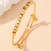 Adjustable Brass Charm Bangles WGD0058-01-1