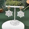 Glass & Shell Pearl Braided Dangle Earrings EJEW-MZ00812-1