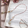 Glass & ABS Plastic Imitation Pearl Bookmark AJEW-CP00021-3