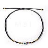 Bohemian Glass Seed Beaded Braided Bead Bracelets EZ3029-8-1