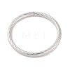 Non-Tarnish 304 Stainless Steel Twisted Ring Bangles for Women Men BJEW-Z064-01P-2