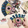 2Pcs 2 Style Iron on/Sew on Sequin Cloth Patches PATC-CA0001-08-3