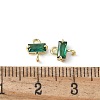 Brass Pave Cubic Zirconia Connector Charms KK-F892-53G-04-3