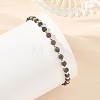 Natural Red Corundum/Ruby and Sapphire Faceted Beaded Stretch Bracelets for Women BJEW-JB14254-2