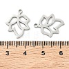 Hollow 201 Stainless Steel Pendants STAS-F337-10D-P-3