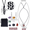   DIY Gemstone Braided Pendant Necklace Making Kit DIY-PH0009-93-2