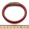 Braided Microfiber Leather Cord Bracelets for Women Men BJEW-D304-06R-01-3