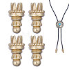 4Pcs Brass Cord Ends KK-CA0003-73A-1