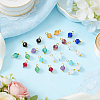 24Pcs 12 Styles Natural Gemstone Birthstone Pendants PALLOY-SW00109-3