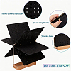 Felt with Iron Display Stands with Wood Base for Brooch ODIS-SC0001-11-5