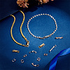 24Pcs 6 Styles Brass Fold Over Clasps FIND-PH0021-50-5