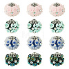 12Pcs 4 Styles Handmade Resin Indonesia Round Beads IPDL-TA0001-06-1
