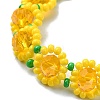 Sunflower Woven Glass Beaded Bracelets BJEW-MZ00098-2