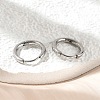 Tarnish Resistant 304 Stainless Steel Hoop Earrings LS-EJEW-P177-P-07-4