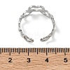 304 Stainless Steel Cuff Open Rings for Women RJEW-L341-01A-P-5