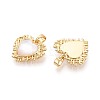 Natural White Shell Pendants KK-N287-01G-2
