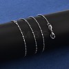 Brass Ball Chain Necklaces KK-P304-03P-3