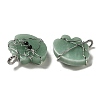 Natural Green Aventurine Copper Wire Wrapped Pendants G-K338-06P-06-2