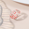 Summer Transparent Resin Fruit Pattern Finger Rings for Women WGF91BA-07-1