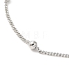 304 Stainless Steel Satellite Chain Necklace for Men Women NJEW-E076-01P-2