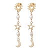 Natural Cultured Freshwater Pearl Sun Tassel Stud Earrings EJEW-JE06852-2