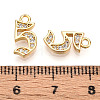 Brass Micro Pave Cubic Zirconia Charms KK-N261-104F-G-3
