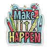 Motivational Quote Make it Happen Printed Acrylic Pendants MACR-K362-01F-1