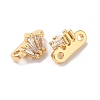 Brass Pave Clear Cubic Zirconia Slide Charms KK-G465-04G-2