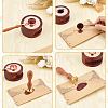 Brass Wax Seal Stamp with Rosewood Handle AJEW-WH0412-0276-3